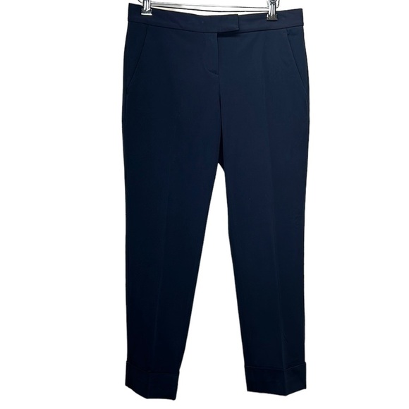 Theory Navy Blue Viscose Blend Cropped Pant Size 2‎ - Picture 1 of 9